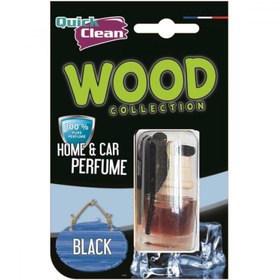تصویر خوشبو کننده فانوسی خودرو مدل Wood Black کوئیک کلین-Quick Clean 