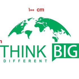 تصویر برچسب think big different نقشه جهان 