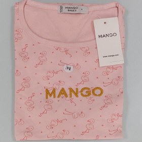 تصویر تیشرت نخی زنانه منگو طرح دار T-shirt Mango