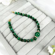 تصویر دستبند مالاکیت تراش جواهری 