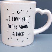تصویر ماگ طرح i love you مدل استوانه ای بلند