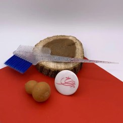 تصویر برس و شانه رنگ مو اسمایل Smiel مدل اکلیلی (Glitter) دو کاره 