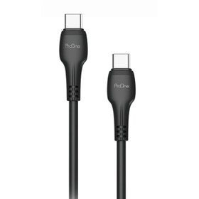 تصویر کابل USB-C پرووان مدل PCC116 60W PD طول 1متر مشکی کابل تبدیل