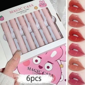 تصویر رژ خیس لب مایع مجیک MAGIC CASA STRAWBERRY RABBIT LIP CLAZE 