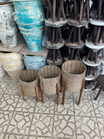 تصویر ست استند حصیری 3تایی بزرگ 