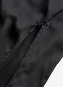 تصویر پیراهن رسمی زنانه سیاه اچ اند ام 1081259001 ا Kabarık Kollu Saten Elbise Kabarık Kollu Saten Elbise