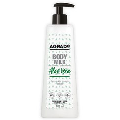 تصویر لوسیون بدن آگرادو حاوی عصاره آلوئه ورا حجم ۴۰۰ میلی لیتر Agrado Body Milk Aloe Vera