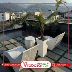 تصویر تخت استخری حصیر بافت مدل موج 