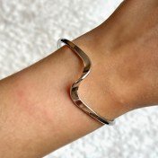 تصویر بنگل دستبند طرح موج بدون جنسیت(اسپرت) Wave bracelet