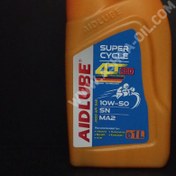 تصویر روغن موتورسیکلت 10w50 Full Synthetic SN 1L برند aidlube 