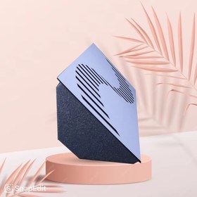 تصویر پنل آکوستیک بیس ترپ تترا - 60*30 / گردویی Bass Trap Tetra Acoustic Panel