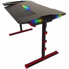 تصویر میز گیمینگ Twisted Minds GDTS-4 RGB Gaming Desk – Black/Red 