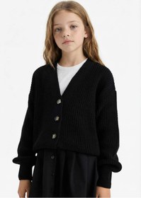 تصویر ژاکت کش باف پشمی بچگانه دیفکتو defacto 