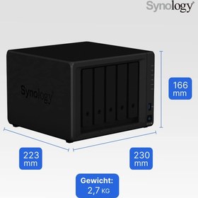 تصویر ذخیره ساز تحت شبکه برند Synology مدل DS1522+ 5 Bay Desktop NAS - ارسال 15 الی 20 روز کاری 