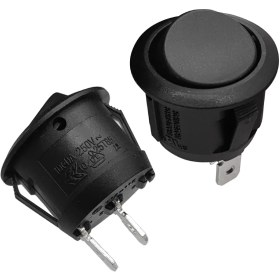 تصویر کلید راکر شستی گرد 2 پین 