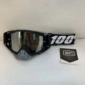 تصویر عینک کراسی حرفه‌ای برند 100% – مشکی طوسی 