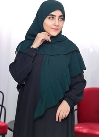 تصویر روسری کش دار حریر - مشکی 