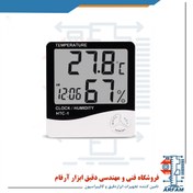 تصویر دماسنج و رطوبت سنج دیجیتال HTC-1 ا HTC-1 Digital Thermometer Hygrometer Clock Alarm HTC-1 Digital Thermometer Hygrometer Clock Alarm