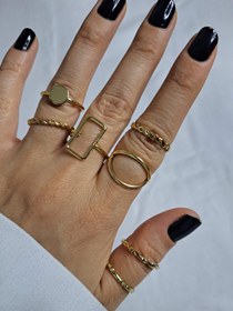 تصویر پک انگشتر ۷ عددی مینیمال 