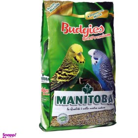 تصویر غذای مرغ عشق مانیتوبا مدل budgies وزن 1 کیلوگرم 