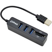 تصویر هاب + رم ریدر Combo 2 in 1 USB Combo 2 in 1 USB Hub + Ram reader