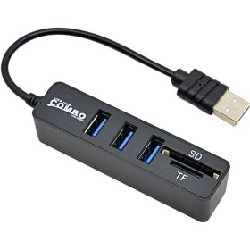 تصویر هاب + رم ریدر Combo 2 in 1 USB Combo 2 in 1 USB Hub + Ram reader