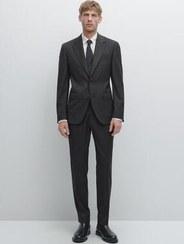 تصویر کت بلیزر و شلوار پینستریپ آمریکایی Massimo Dutti 