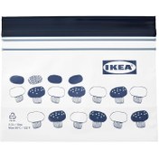 تصویر پک 25 عددی کیسه زیپ دار ایکیا مدل ISTAD IKEA ISTAD Resealable bag, patterned/blue