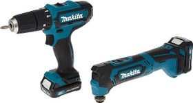 تصویر کیت ترکیبی دریل و چند ابزار کوبه ایCLX203AX4 ماکیتا Makita CLX203AX4 Percussion Driver Drill and Multi Tool Combo Kit