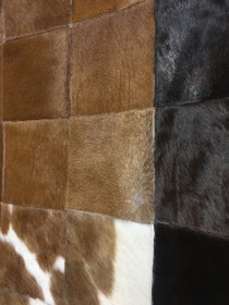 تصویر فرش تیکه دوزی پوست طبیعی گاو برزیلی ا cow skin cow skin