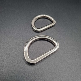 تصویر نیم حلقه نقره ای رنگ ثابت - 2/5 cm 