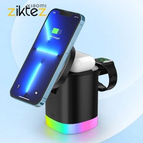 تصویر استند و شارژر وایرلس اپل مدل PC1033 توان ۱۵ وات 