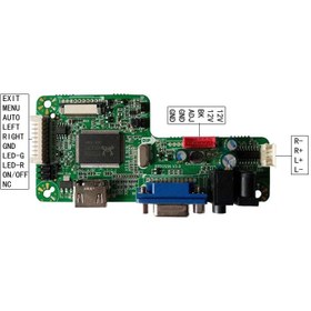 تصویر درایوربرد تصویریEDP با ورودی HDMI,VGA مخصوص پنل 30پین - eDP HDMI VGA Audio LCD Controller Board 