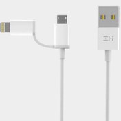 تصویر کابل دوگانه میکرو USB و لایتنینگ ZMI شیائومی ا Xiaomi ZMI 2-in-1 Lightning & Micro-USB Combo Cable Xiaomi ZMI 2-in-1 Lightning & Micro-USB Combo Cable