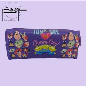 تصویر جامدادی تک زیپ مخمل بزرگ طرح توی استوری کد Jm31 