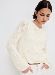 تصویر ژاکت زنانه اچ اند ام آستین بلند راسته | H&M 1277274 