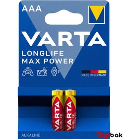 تصویر باتری نیم قلمی وارتا (Varta) مدل LongLife Max Power بسته 2 عددی باتری وارتا LongLife Max Power/