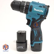 تصویر دریل شارژی ماکیتا مدل 24V با موتور براشلس و سه نظام فلزی 