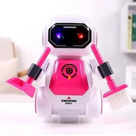 تصویر اسباب بازی ربات کنترلی نظافتچی صورتی SMART CLEANING ROBOT مدل T21B-2629 _اسباب بازی ربات 