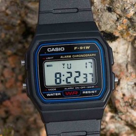 تصویر ساعت مچی نوستالژی کاسیو مدل CASIO F-91W-1DG 