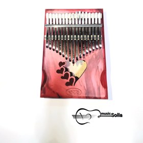 تصویر کالیمبا طرح قلب نارنجی Kalimba