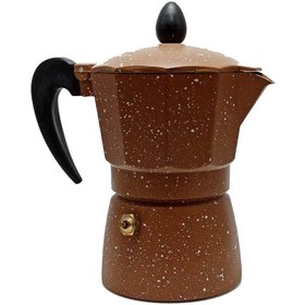 تصویر قهوه جوش دوکاپ -سه کاپ روگازی رنگی خالدار 