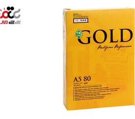 تصویر کاغذ گلد سایز A5 بسته 500 عددی Gold Size A5 Size 500 Numeric