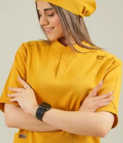 تصویر کلاه پزشکی ساده رنگ خردلی کد ۴۳ 