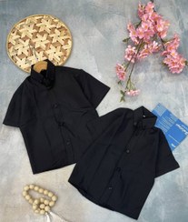 تصویر پیراهن پسرانه مشکی آستین کوتاه سایز ۱ 