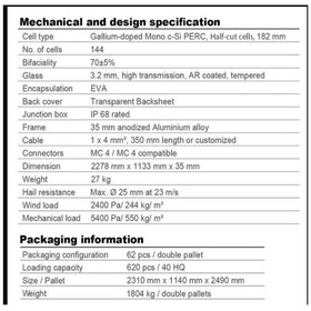 تصویر پنل خورشیدی 550 وات مونو کریستال (آلمانی ) 