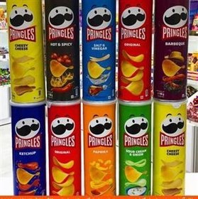 تصویر چیپس پرینگلس. ۱۶۵گرمی در طعم های مختلف Pringles