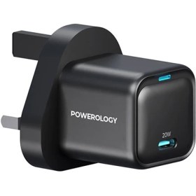 تصویر شارژر 20 وات پاورولوژی مدل Powerology 20W GaN Charger Powerology 20W GaN Charger PWCUQC016