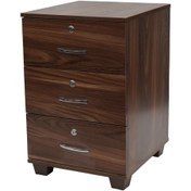 تصویر فایل زیر میزی سه کشو فقل دار 