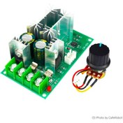 تصویر ماژول کنترل دور موتور DC دارای خروجی PWM با ولتاژ 10-60 ولت DC و جریان 20 آمپر 